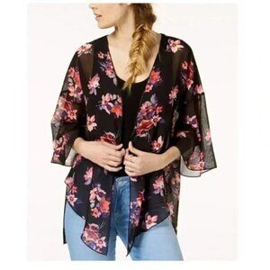 Floral Semi-Sheer Kimono Cover-Up NWT SMALL